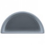 TableCraft CW1312GY 5 Qt. Gray Cast Aluminum Half Soup Bowl