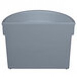 TableCraft CW1312GY 5 Qt. Gray Cast Aluminum Half Soup Bowl