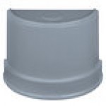 TableCraft CW1312GY 5 Qt. Gray Cast Aluminum Half Soup Bowl