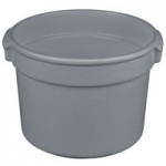 TableCraft CW1312GY 5 Qt. Gray Cast Aluminum Half Soup Bowl