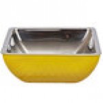 Bon Chef Diamond Collection Cold Wave 3 Qt. Yellow Triple Wall Square Bowl Bon Chef Diamond Collection Cold Wave 3 Qt. Yellow Triple Wall Square Bowl