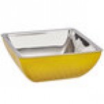 Bon Chef Diamond Collection Cold Wave 3 Qt. Yellow Triple Wall Square Bowl Bon Chef Diamond Collection Cold Wave 3 Qt. Yellow Triple Wall Square Bowl