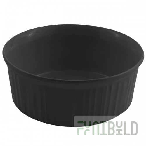 Bon Chef 5054 2.5 Qt. Black Sandstone Finish Cast Aluminum Casserole Dish