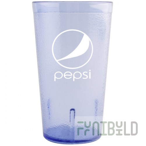GET 6612-BP 12 oz. Blue Pepsi® SAN Plastic Pebbled Tumbler - 72/Case