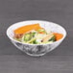 Elite Global Solutions Hermosa 67 oz. Black Marble Embossed Melamine Bowl B382950-BBM - 6/Case