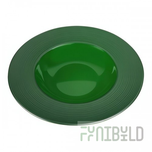 Elite Global Solutions Maya 10 oz. Green Reactive Glaze Melamine Pasta / Soup Bowl - 6/Case