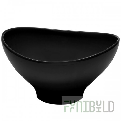 Elite Global Solutions M115OVB Organic Bowls Black Oval 4 Qt. Bowl