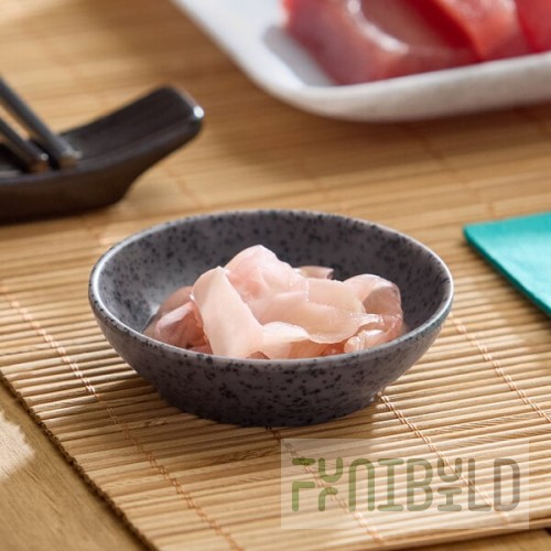 Acopa Cavern 0.75 oz. Dark Gray Round Melamine Ramekin - 24/Case