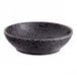Acopa Cavern 0.75 oz. Dark Gray Round Melamine Ramekin - 24/Case