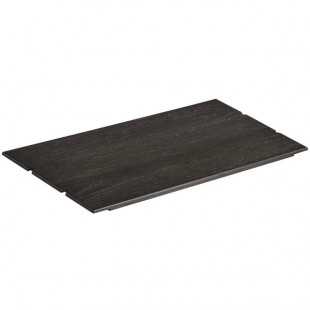 Cal-Mil 3826-1124-87 Cinderwood Notched Rectangular Riser Shelf - 11