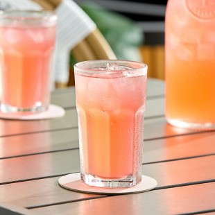 DominAde 21.6 oz. Pink Lemon Drink Mix - 12/Case DominAde 21.6 oz. Pink Lemon Drink Mix - 12/Case