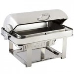 Bon Chef 12010G Elite Round 8 Qt. Dripless Round Stainless Steel with Gold Accents Roll Top Chafer with Contemporary Legs Bon Chef 12010G Elite Round 8 Qt. Dripless Round Stainless Steel with Gold Accents Roll Top Chafer with Contemporary Legs