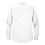 Port Authority L608 Women's Customizable White / Light Stone Long Sleeve Wrinkle-Resistant Easy-Care Dress Shirt - L