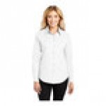 Port Authority L608 Women's Customizable White / Light Stone Long Sleeve Wrinkle-Resistant Easy-Care Dress Shirt - L