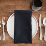 Snap Drape 54682222NH014 Black Milan Satin Band Cloth Napkin, 22 Snap Drape 54682222NH014 Black Milan Satin Band Cloth Napkin, 22