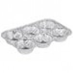 D&W Fine Pack E14 6 Cavity Foil Muffin Pan - 25/Pack