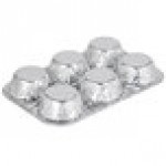 D&W Fine Pack E14 6 Cavity Foil Muffin Pan - 25/Pack