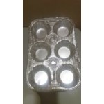 D&W Fine Pack E14 6 Cavity Foil Muffin Pan - 25/Pack
