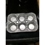 D&W Fine Pack E14 6 Cavity Foil Muffin Pan - 25/Pack