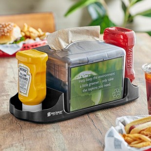 San Jamar H400CTBK Tabletop Condiment Caddy for H4005TBK Venue Napkin Dispenser