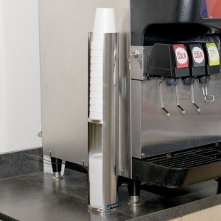 San Jamar L3402 Two-Tier Stainless Steel Wall Mount 12 - 24 oz. Lid Holder