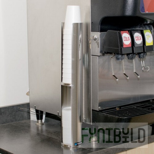 San Jamar L3402 Two-Tier Stainless Steel Wall Mount 12 - 24 oz. Lid Holder