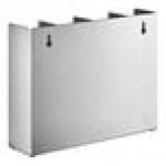 ServSense Adjustable 4-Section Stainless Steel Wall-Mount / Countertop 1.5 - 5.5 oz. Portion Cup / Lid Organizer