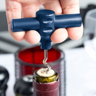 Franmara Dark Blue Customizable Plastic Pocket Corkscrew 3008-05