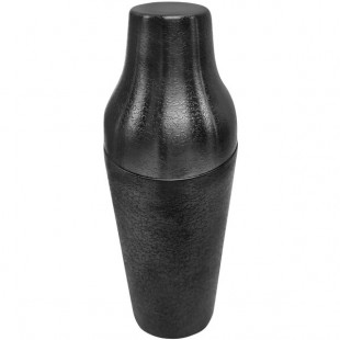 TableCraft 20 oz. Black Stainless Steel 2-Piece Cocktail Shaker 10904