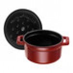 Staub 8 oz. Grenadine Enameled Cast Iron Mini Dutch Oven 1004195 Staub 8 oz. Grenadine Enameled Cast Iron Mini Dutch Oven 1004195