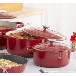 Valor 7 Qt. Merlot Enameled Cast Iron Dutch Oven Valor 7 Qt. Merlot Enameled Cast Iron Dutch Oven