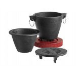 Valor Tabletop Cast Iron Grill with Wooden Base and Fuel Holder Valor Tabletop Cast Iron Grill with Wooden Base and Fuel Holder