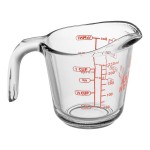 Anchor Hocking 55175AHG18 8 oz. Clear Glass Measuring Cup
