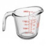 Anchor Hocking 55175AHG18 8 oz. Clear Glass Measuring Cup