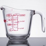 Anchor Hocking 55175AHG18 8 oz. Clear Glass Measuring Cup