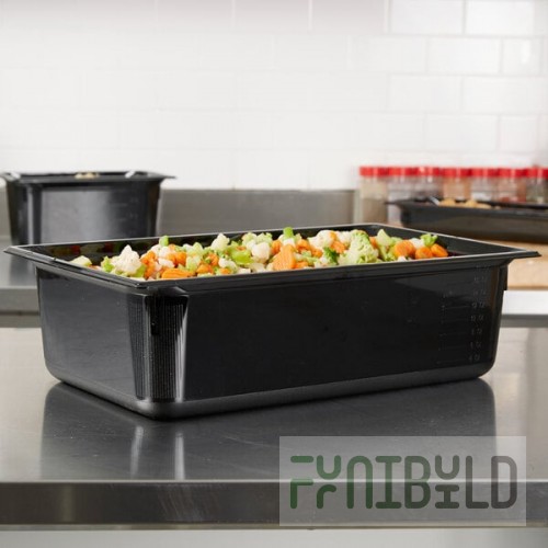 Vollrath 9006420 Super Pan® Full Size Black High Heat Plastic Food Pan - 6