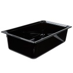 Vollrath 9006420 Super Pan® Full Size Black High Heat Plastic Food Pan - 6 Vollrath 9006420 Super Pan® Full Size Black High Heat Plastic Food Pan - 6