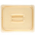 Carlisle 10421B13 StorPlus 1/2 Size Amber High Heat Plastic Food Pan - 4