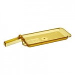 Carlisle 10421B13 StorPlus 1/2 Size Amber High Heat Plastic Food Pan - 4