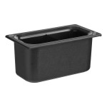 Carlisle CM110303 Coldmaster 1/3 Size Black Divided Cold ABS Plastic Food Pan - 6 Carlisle CM110303 Coldmaster 1/3 Size Black Divided Cold ABS Plastic Food Pan - 6