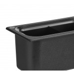 Carlisle CM110303 Coldmaster 1/3 Size Black Divided Cold ABS Plastic Food Pan - 6 Carlisle CM110303 Coldmaster 1/3 Size Black Divided Cold ABS Plastic Food Pan - 6
