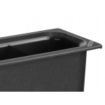 Carlisle CM110303 Coldmaster 1/3 Size Black Divided Cold ABS Plastic Food Pan - 6 Carlisle CM110303 Coldmaster 1/3 Size Black Divided Cold ABS Plastic Food Pan - 6