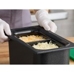 Carlisle CM110303 Coldmaster 1/3 Size Black Divided Cold ABS Plastic Food Pan - 6 Carlisle CM110303 Coldmaster 1/3 Size Black Divided Cold ABS Plastic Food Pan - 6