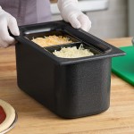 Carlisle CM110303 Coldmaster 1/3 Size Black Divided Cold ABS Plastic Food Pan - 6 Carlisle CM110303 Coldmaster 1/3 Size Black Divided Cold ABS Plastic Food Pan - 6