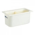 Carlisle CM110303 Coldmaster 1/3 Size Black Divided Cold ABS Plastic Food Pan - 6 Carlisle CM110303 Coldmaster 1/3 Size Black Divided Cold ABS Plastic Food Pan - 6