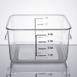 Rubbermaid® 4 Qt. Clear Square Polycarbonate Food Storage Container Rubbermaid® 4 Qt. Clear Square Polycarbonate Food Storage Container