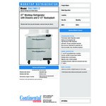 Continental Refrigerator SW27-N-BS-D 27