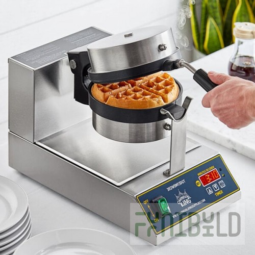 Carnival King WBM13DGT Non-Stick Belgian Waffle Maker with Digital Timer and Temperature Controls - 120V