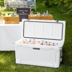 CaterGator CG100WH White 110 Qt. Rotomolded Outdoor Cooler / Ice Chest CaterGator CG100WH White 110 Qt. Rotomolded Outdoor Cooler / Ice Chest