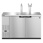 Hoshizaki DD59-S Stainless Steel Single/Double Tap Kegerator Beer Dispenser - (2) 1/2 Keg Capacity